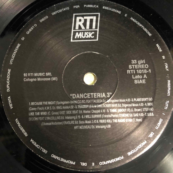 Various - Danceteria Vol. 3 | RTI Music (RTI 1018-1) - 4