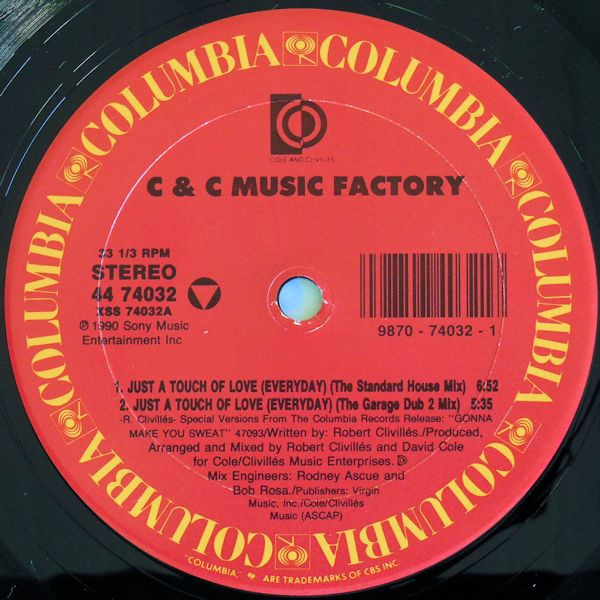 C + C Music Factory - Just A Touch Of Love | Columbia (44 74032) - 3 C + C Music Factory - Just A Touch Of Love | Columbia (44 74032) - 3