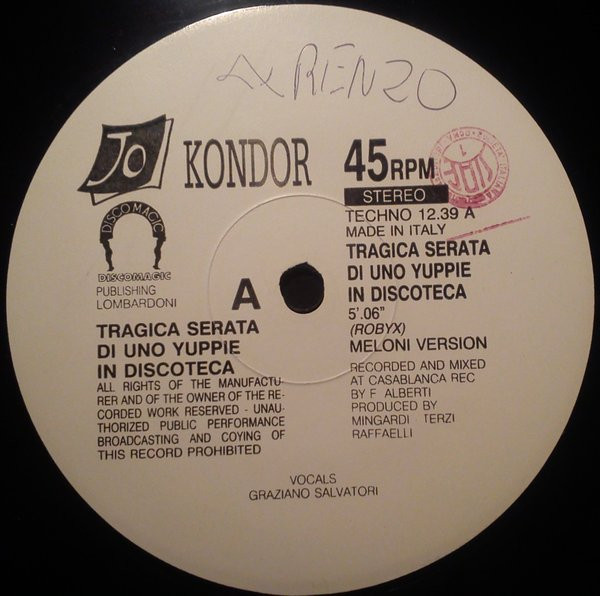 Jo Kondor - Tragica Serata Di Uno Yuppie In Discoteca | Technology (TECHNO 12.39) - main Jo Kondor - Tragica Serata Di Uno Yuppie In Discoteca | Technology (TECHNO 12.39) - main