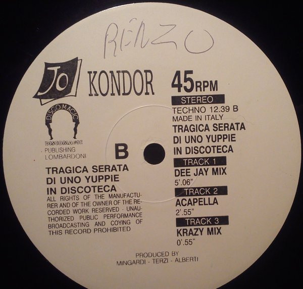 Jo Kondor - Tragica Serata Di Uno Yuppie In Discoteca | Technology (TECHNO 12.39) - 2 Jo Kondor - Tragica Serata Di Uno Yuppie In Discoteca | Technology (TECHNO 12.39) - 2