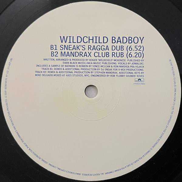 Wildchild  &  Jomalski - Badboy | Polydor (571 607-1) - 4