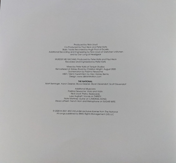 The National - Sad Songs For Dirty Lovers | 4AD (4AD0313LP) - 3 The National - Sad Songs For Dirty Lovers | 4AD (4AD0313LP) - 3