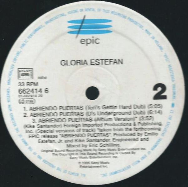 Gloria Estefan - Abriendo Puertas | Epic (EPC 662414 6) - 4 Gloria Estefan - Abriendo Puertas | Epic (EPC 662414 6) - 4