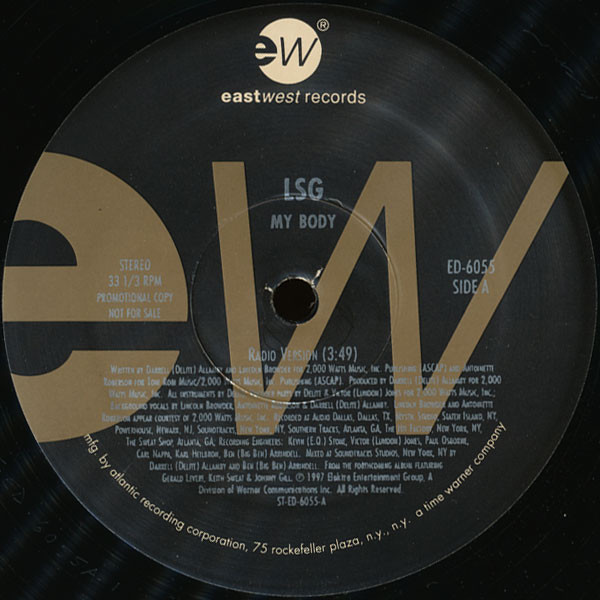 LSG - My Body | EastWest Records America (ED-6055) - main