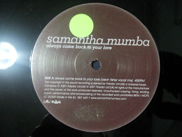 Samantha Mumba - Always Come Back To Your Love | Wildcard (587 669-1) - 2