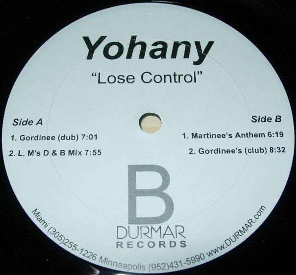 Yohany - Lose Control | Durmar Records (none)