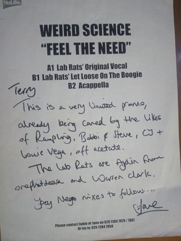 Weird Science - Feel The Need | NuLife (NUX4) - 4