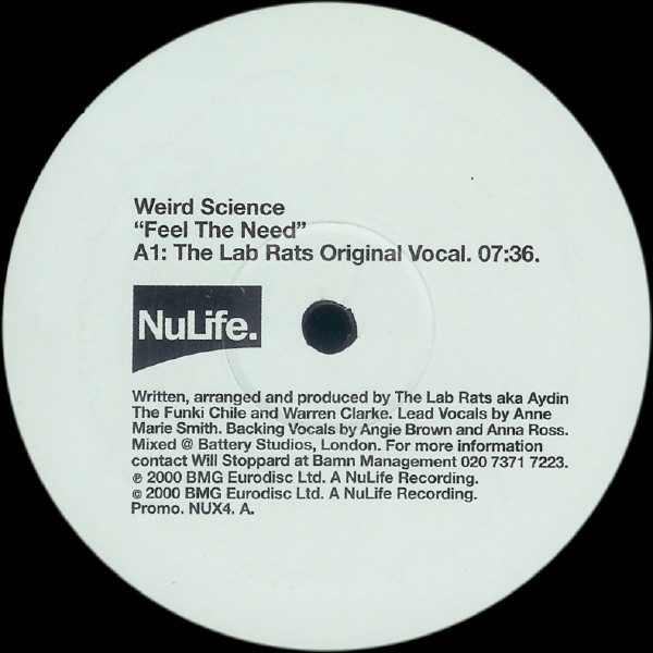 Weird Science - Feel The Need | NuLife (NUX4) - 2