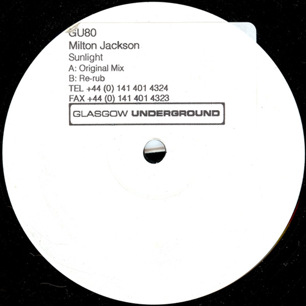 Milton Jackson - Sunlight | Glasgow Underground (GU80)