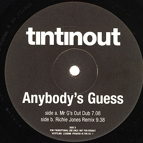 Tin Tin Out - Anybody's Guess | VC Recordings (VCRTDJ 65) - main Tin Tin Out - Anybody's Guess | VC Recordings (VCRTDJ 65) - main