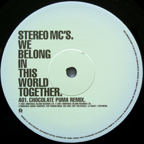 Stereo MC's - We Belong In This World Together | Island Records (12STEREO6) - 3 Stereo MC's - We Belong In This World Together | Island Records (12STEREO6) - 3