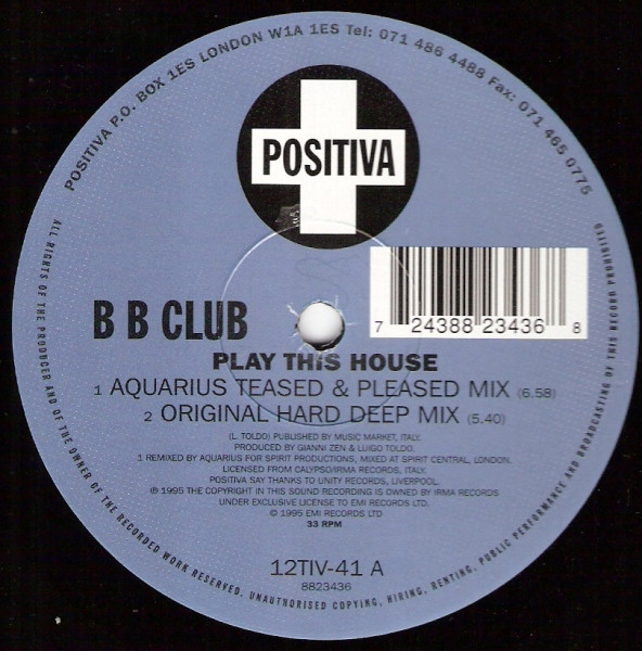 Bum Bum Club - Play This House | Positiva (12TIV-41) - 2 Bum Bum Club - Play This House | Positiva (12TIV-41) - 2