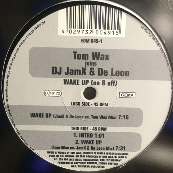 Tom Wax Joins JamX & De Leon - Wake Up (On & Off) | EDM (EDM 049-1) - 2 Tom Wax Joins JamX & De Leon - Wake Up (On & Off) | EDM (EDM 049-1) - 2