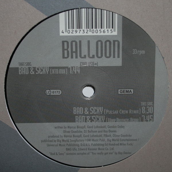Balloon - Bad & Sexy | EDM (EDM 056-1) - 2