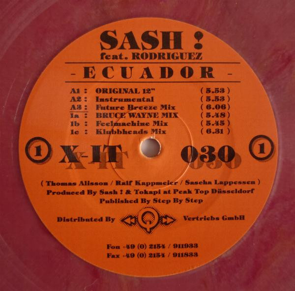Sash!  &  Rodriguez - Ecuador | X-IT Records (X-IT 030) - 3