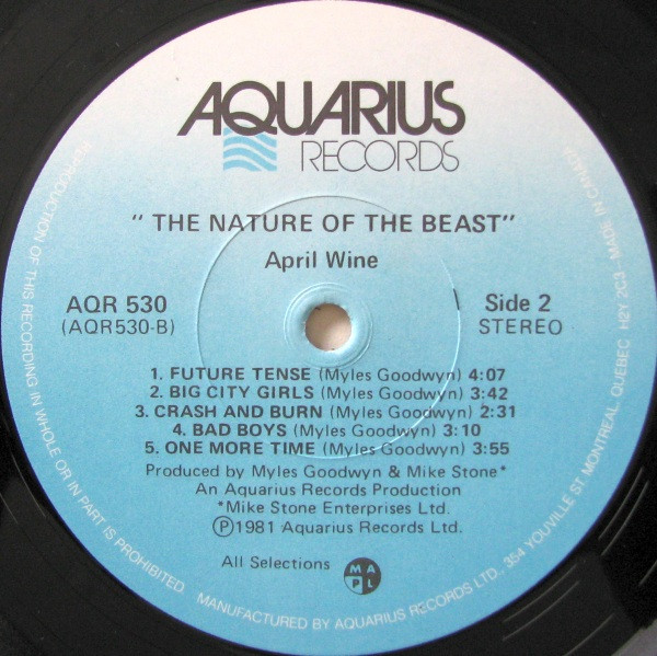 April Wine - The Nature Of The Beast | Aquarius Records (AQR 530) - 4 April Wine - The Nature Of The Beast | Aquarius Records (AQR 530) - 4