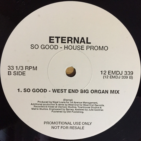 Eternal - So Good - House Promo | EMI (12 EMDJ 339) - 2