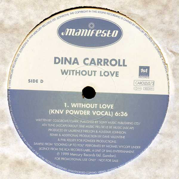 Dina Carroll - Without Love | Manifesto (CAROLDJ 2/3) - 5