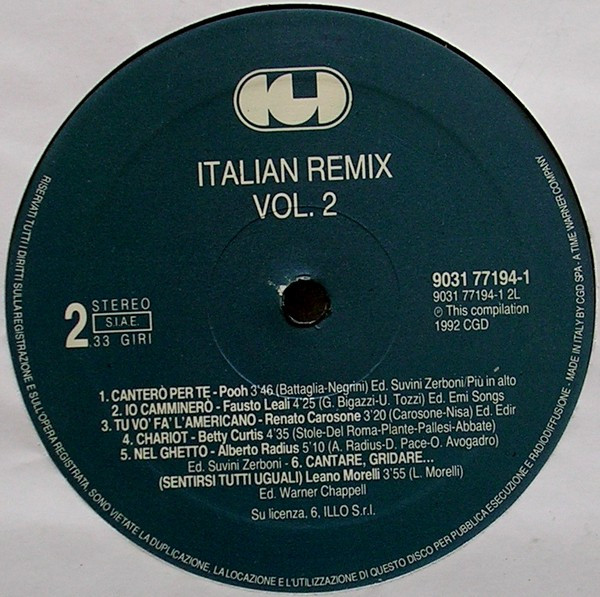 Various - Italian Remix 2 | CGD (9031 77194-1) - 4 Various - Italian Remix 2 | CGD (9031 77194-1) - 4
