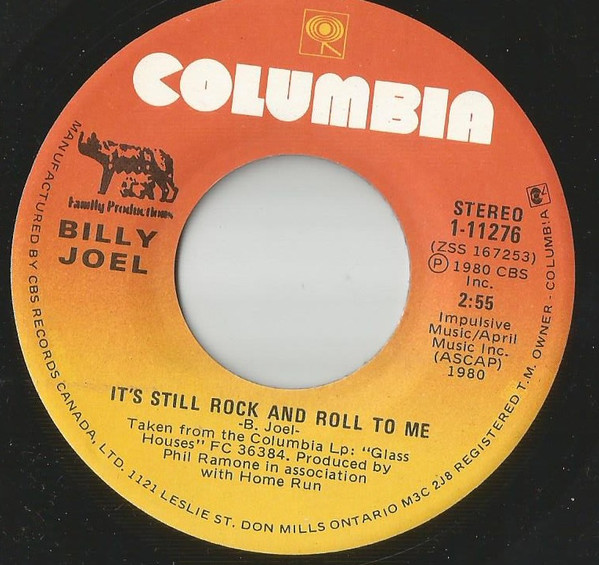 Billy Joel - It's Still Rock And Roll To Me | Columbia (1-11276) - 3
