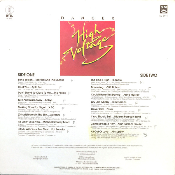 Various - High Voltage [Vinyl] | K-tel (TC275) - 2