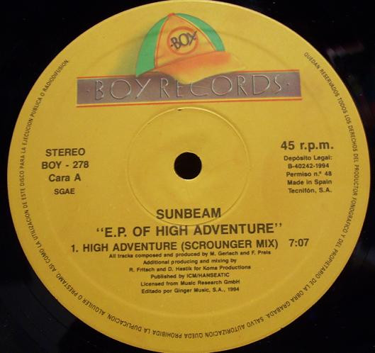 Sunbeam - E.P. Of High Adventure | Boy Records (BOY - 278)