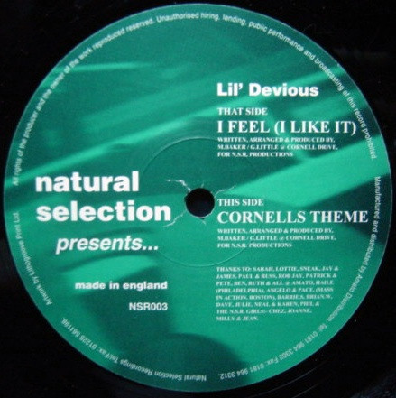 Lil' Devious - Cornells Theme | Natural Selection Recordings (NSR003)