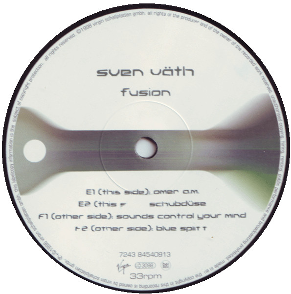 Sven Väth - Fusion | Virgin (7243 8 45406 1 6) - 7 Sven Väth - Fusion | Virgin (7243 8 45406 1 6) - 7