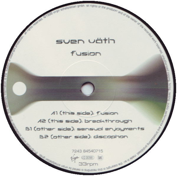 Sven Väth - Fusion | Virgin (7243 8 45406 1 6) - 3 Sven Väth - Fusion | Virgin (7243 8 45406 1 6) - 3