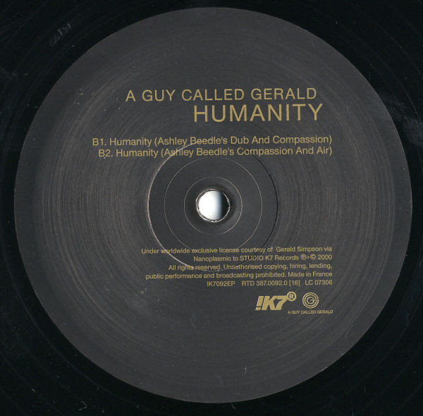 A Guy Called Gerald - Humanity (The Ashley Beedle Remixes) | !K7 Records (!K7092EP) - 4