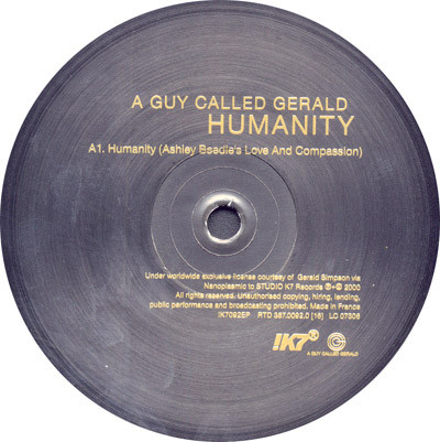 A Guy Called Gerald - Humanity (The Ashley Beedle Remixes) | !K7 Records (!K7092EP) - 3