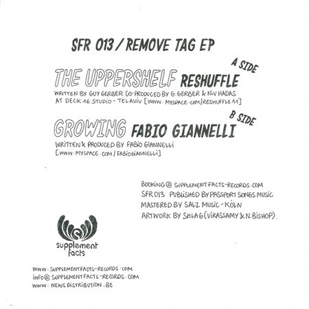 Reshuffle vs. Fabio Giannelli - Remove Tag EP | Supplement Facts (SFR013) - 2 Reshuffle vs. Fabio Giannelli - Remove Tag EP | Supplement Facts (SFR013) - 2