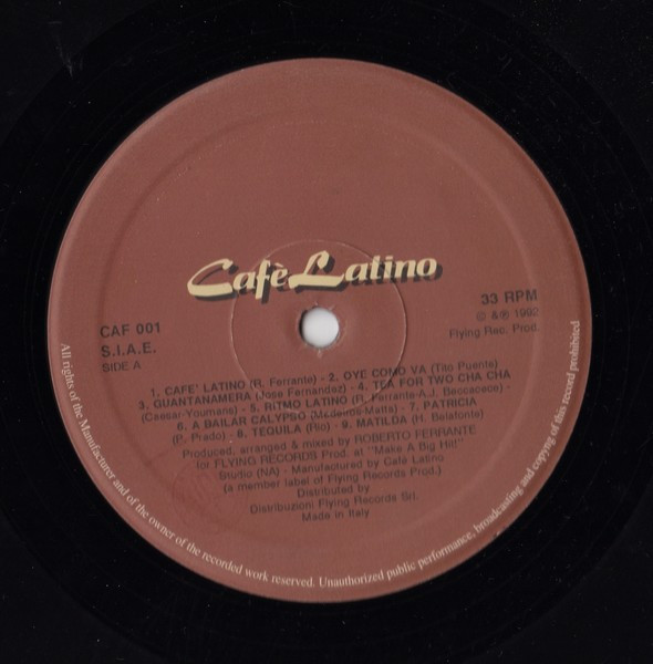 Various - Cafè Latino | Café Latino (CAF 001) - 2 Various - Cafè Latino | Café Latino (CAF 001) - 2