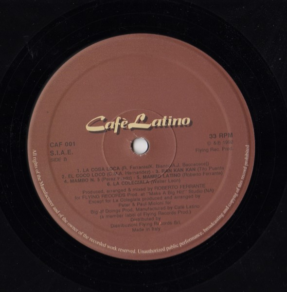 Various - Cafè Latino | Café Latino (CAF 001) - 3 Various - Cafè Latino | Café Latino (CAF 001) - 3