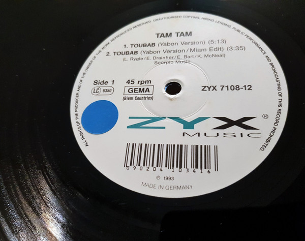 Tam Tam - Toubab | ZYX Music (ZYX 7108-12) - main