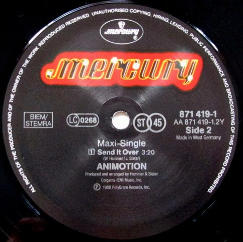 Animotion - Room To Move | Mercury (871 419-1) - 4