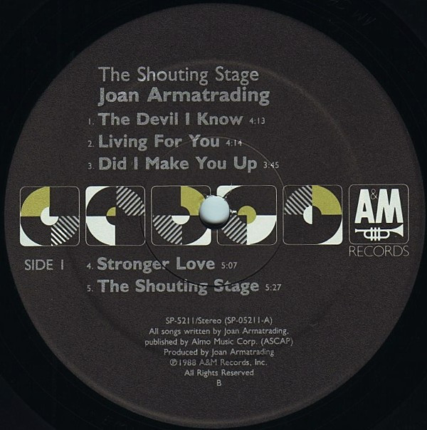 Joan Armatrading - The Shouting Stage | A&M Records (SP-5211) - 3 Joan Armatrading - The Shouting Stage | A&M Records (SP-5211) - 3
