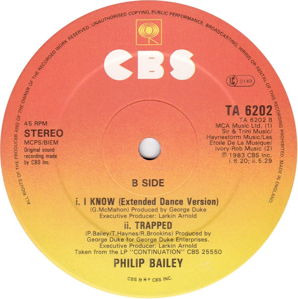 Philip Bailey - Walking On The Chinese Wall | CBS (TA 6202) - 4 Philip Bailey - Walking On The Chinese Wall | CBS (TA 6202) - 4