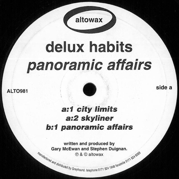 Delux Habits - Panoramic Affairs | Altowax Records (ALTO 981) - main