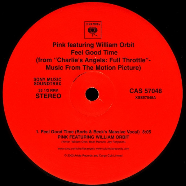 P!NK Featuring William Orbit - Feel Good Time | Columbia (CAS 57048) - main