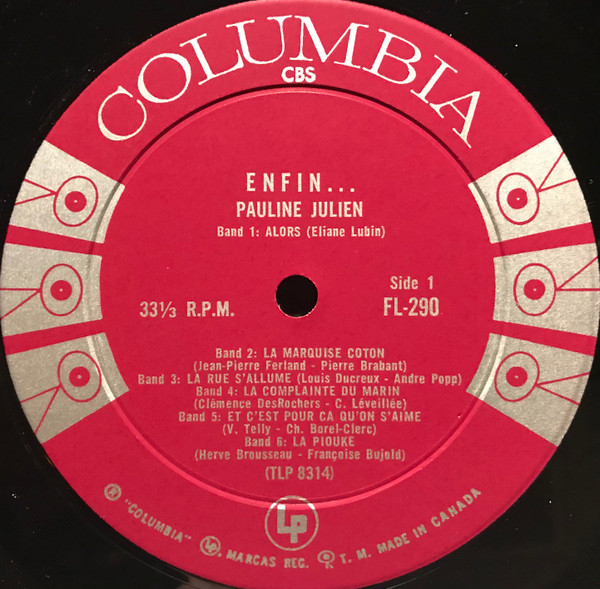 Pauline Julien - Enfin… | Columbia (FL 290) - 3