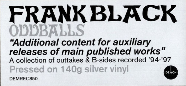 Frank Black - Oddballs | Demon Records (DEMREC850) - 3 Frank Black - Oddballs | Demon Records (DEMREC850) - 3