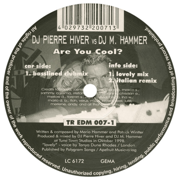 DJ Pierre Hiver vs DJ M. Hammer - Are You Cool? | EDM Trance (TR EDM 007-1) - 4