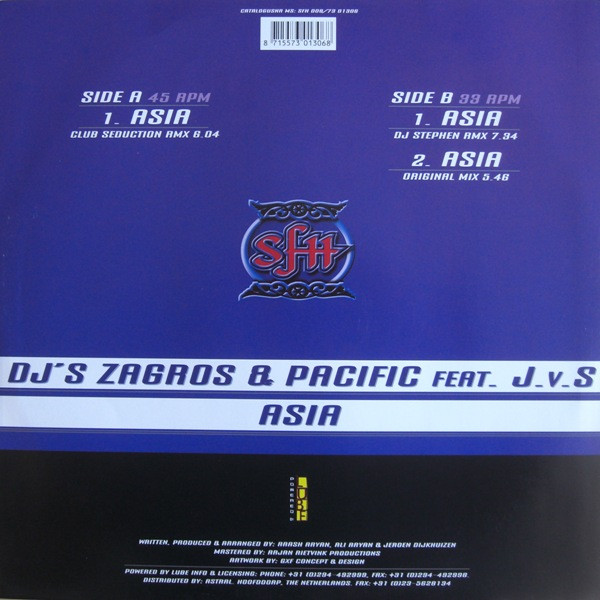 DJ Zagros & Pacific Feat. JVS - Asia | SFH (SFH 008) - 2