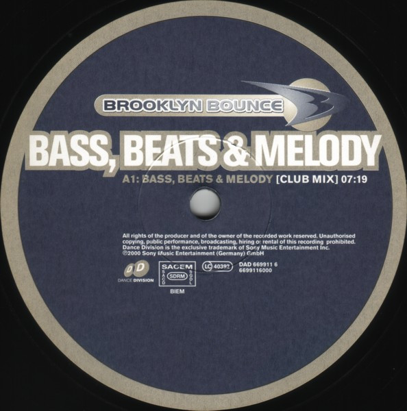 Brooklyn Bounce - Bass, Beats & Melody | Dance Division (DAD 669911 6) - 2 Brooklyn Bounce - Bass, Beats & Melody | Dance Division (DAD 669911 6) - 2