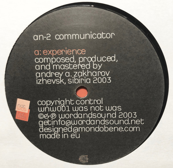 AN-2 - Communicator | Was Not Was (WNW001) - 2