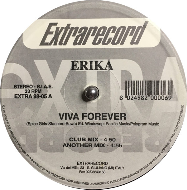 Erika - Viva Forever | Extrarecord (EXTRA 98-05)