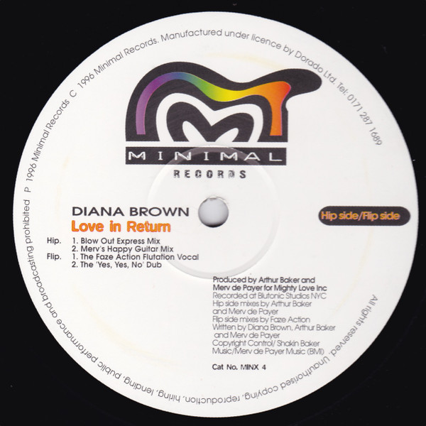 Diana Brown - Love In Return | Minimal Records (MINX 4) - 3