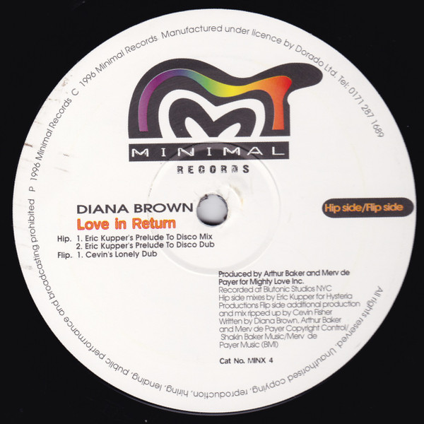 Diana Brown - Love In Return | Minimal Records (MINX 4) - 2