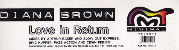 Diana Brown - Love In Return | Minimal Records (MINX 4) - 5